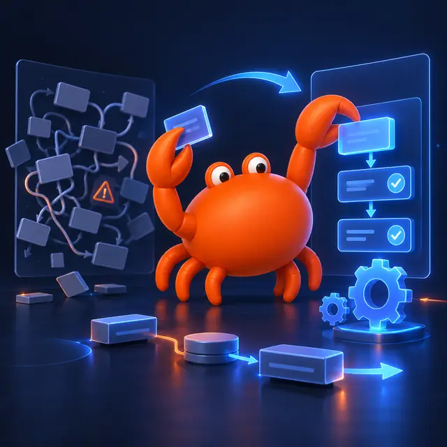 Mr Crab 7 transforma un flujo de trabajo caótico en un proceso ordenado y validado